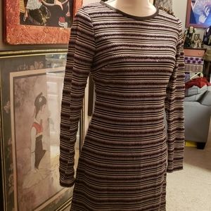 Eva Mendes Striped Form Fitting Dress XS